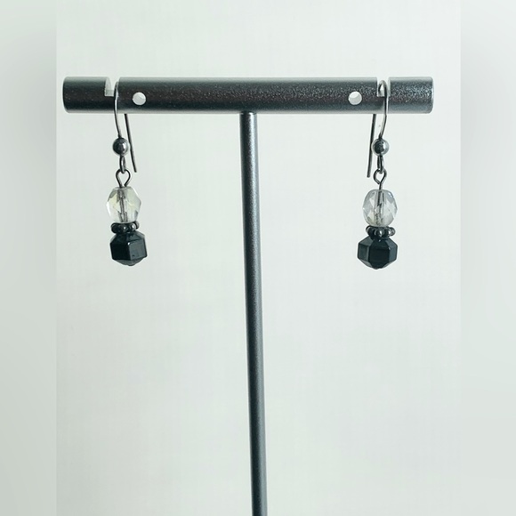 Silpada Rare HTF Sterling AB & Hematite Bead Wire Dangle Earrings - Picture 1 of 11